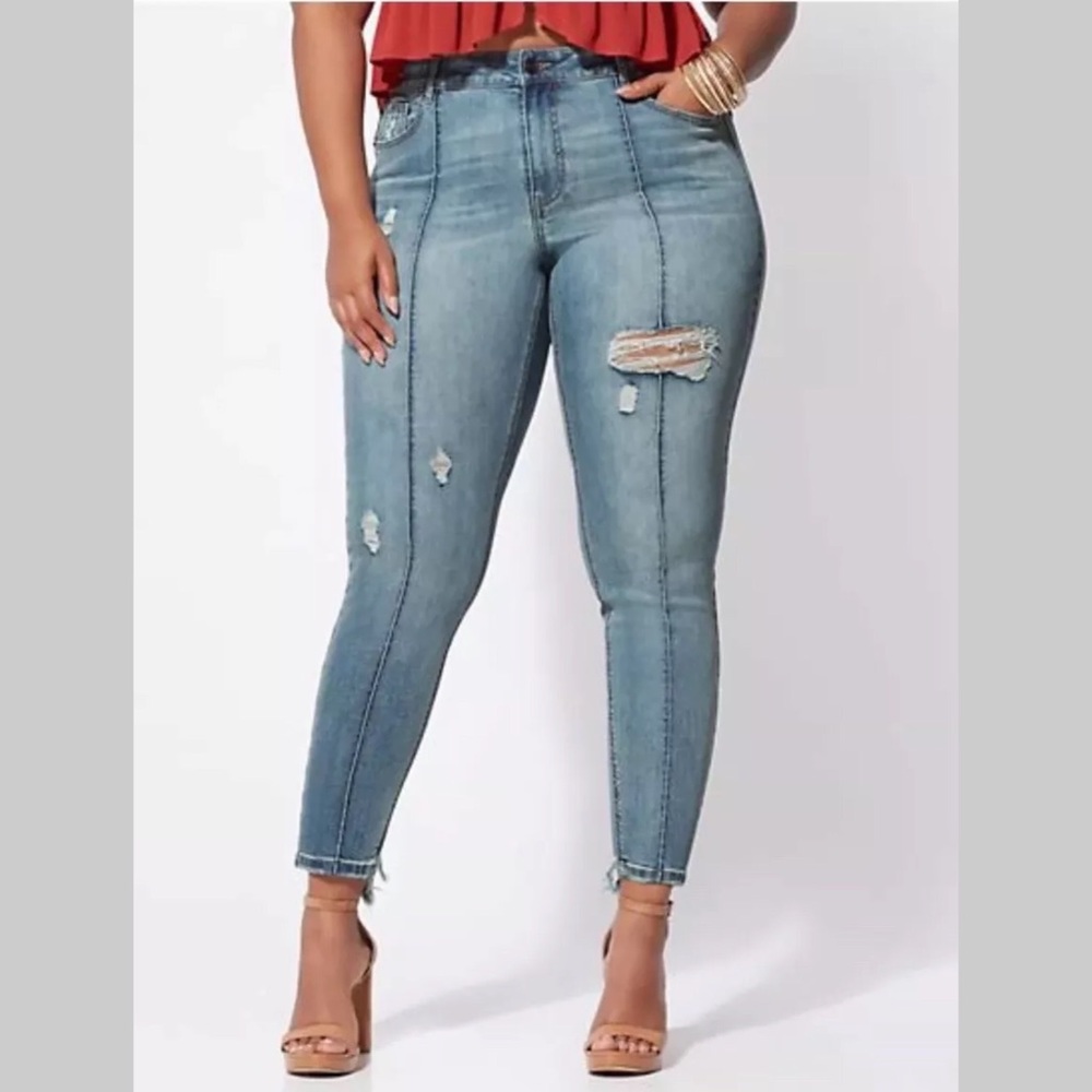 New fashion to figure plus size jeans size 24